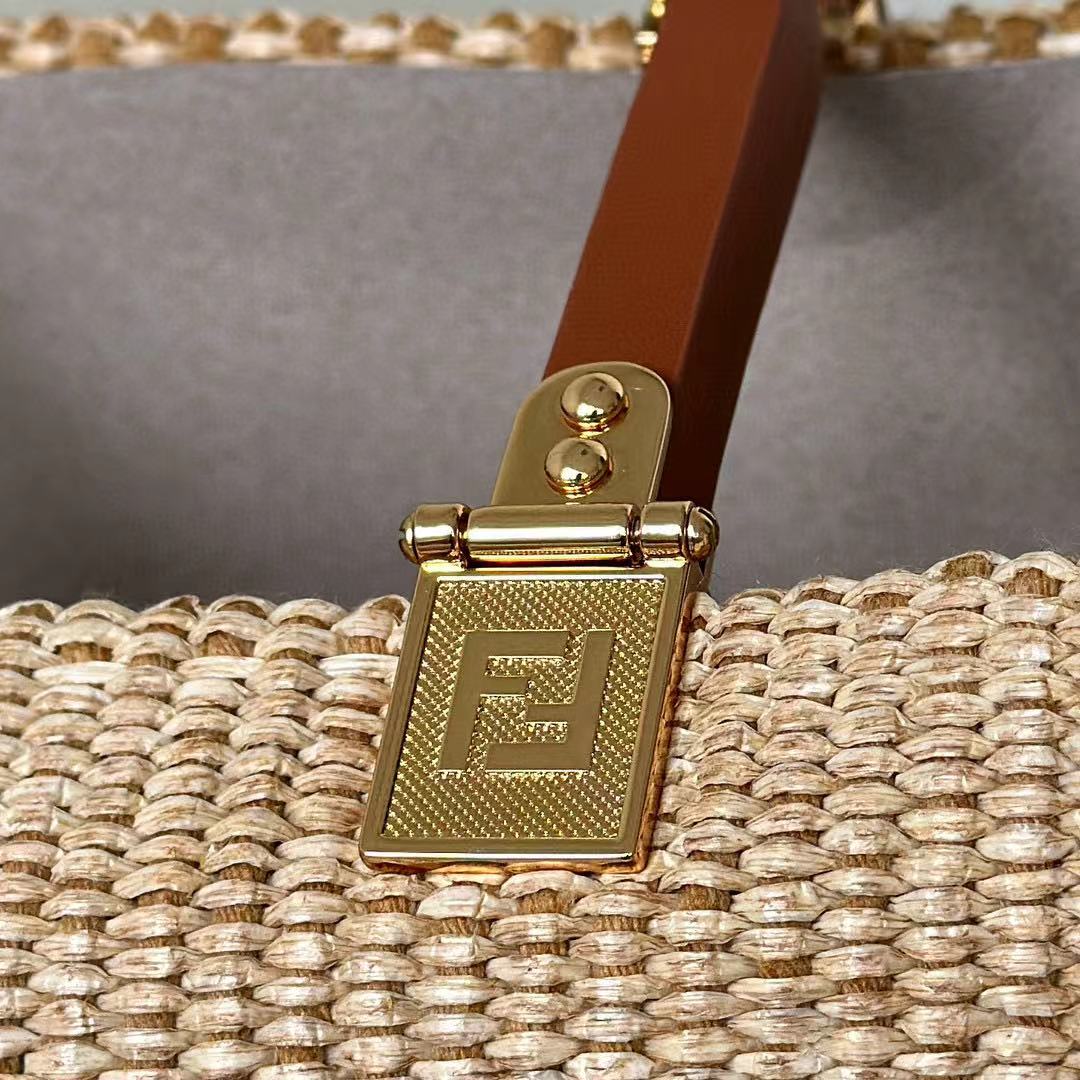 F**di Sunshine Raffia Tote