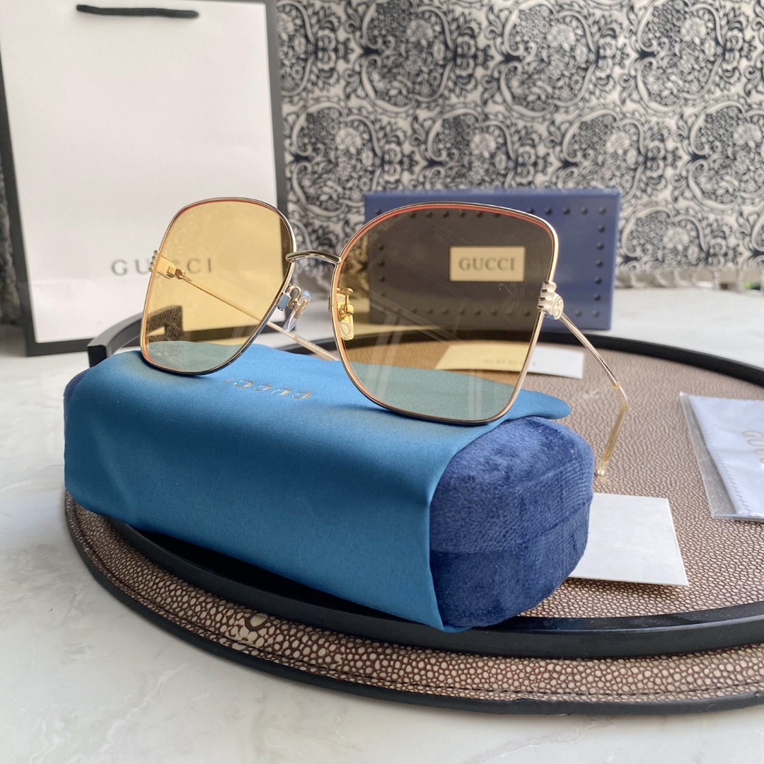 Gradient GG Metal & Acetate Butterfly Sunglasses