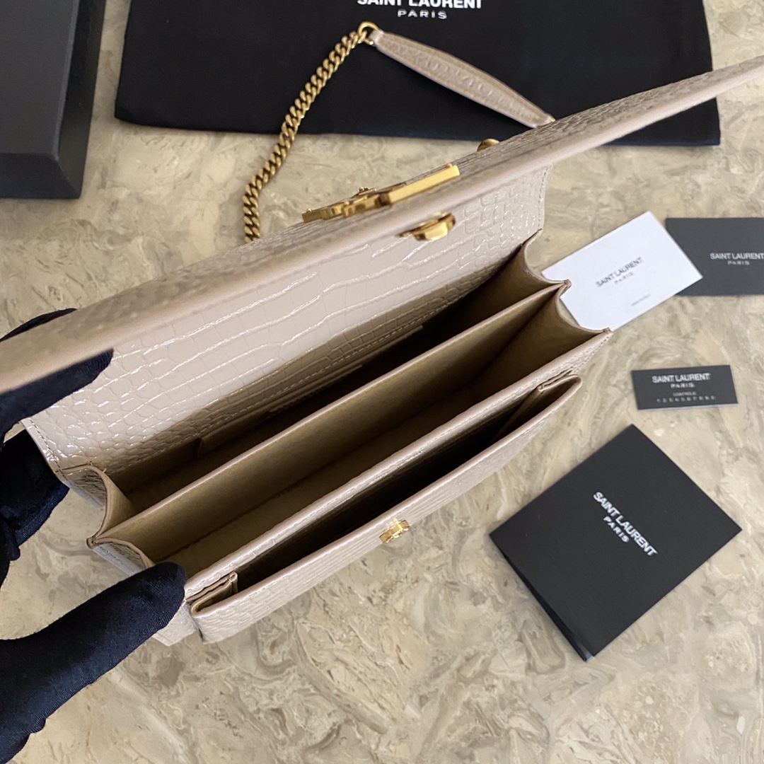 MANHATTAN MEDIUM SHOPPING BAG IN BOX Sa1nt Lau*nt LEATHER