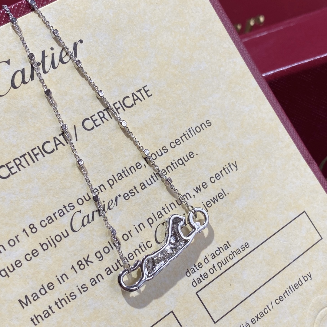 Jual Ca*t1er Full D1am0nd Leopard Necklace