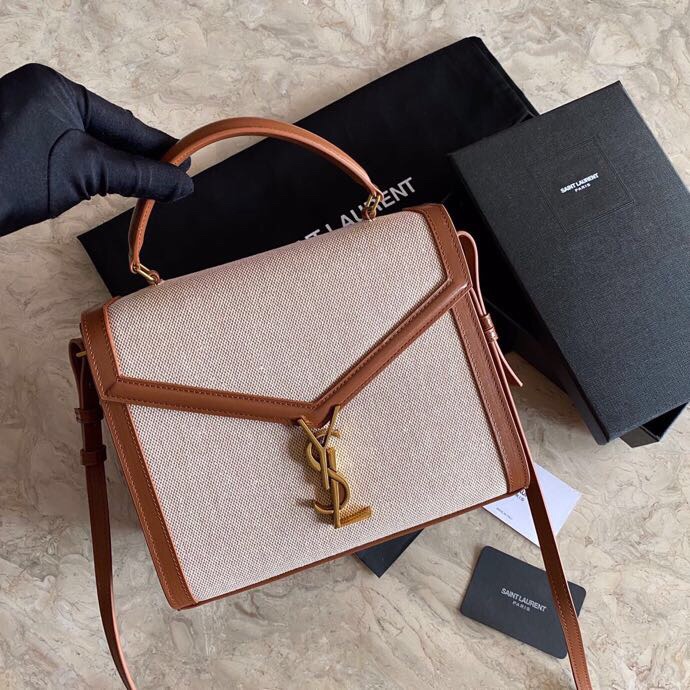 SOLFERINO LARGE SATCHEL IN BOX Sa1nt Lau*nt LEATHER