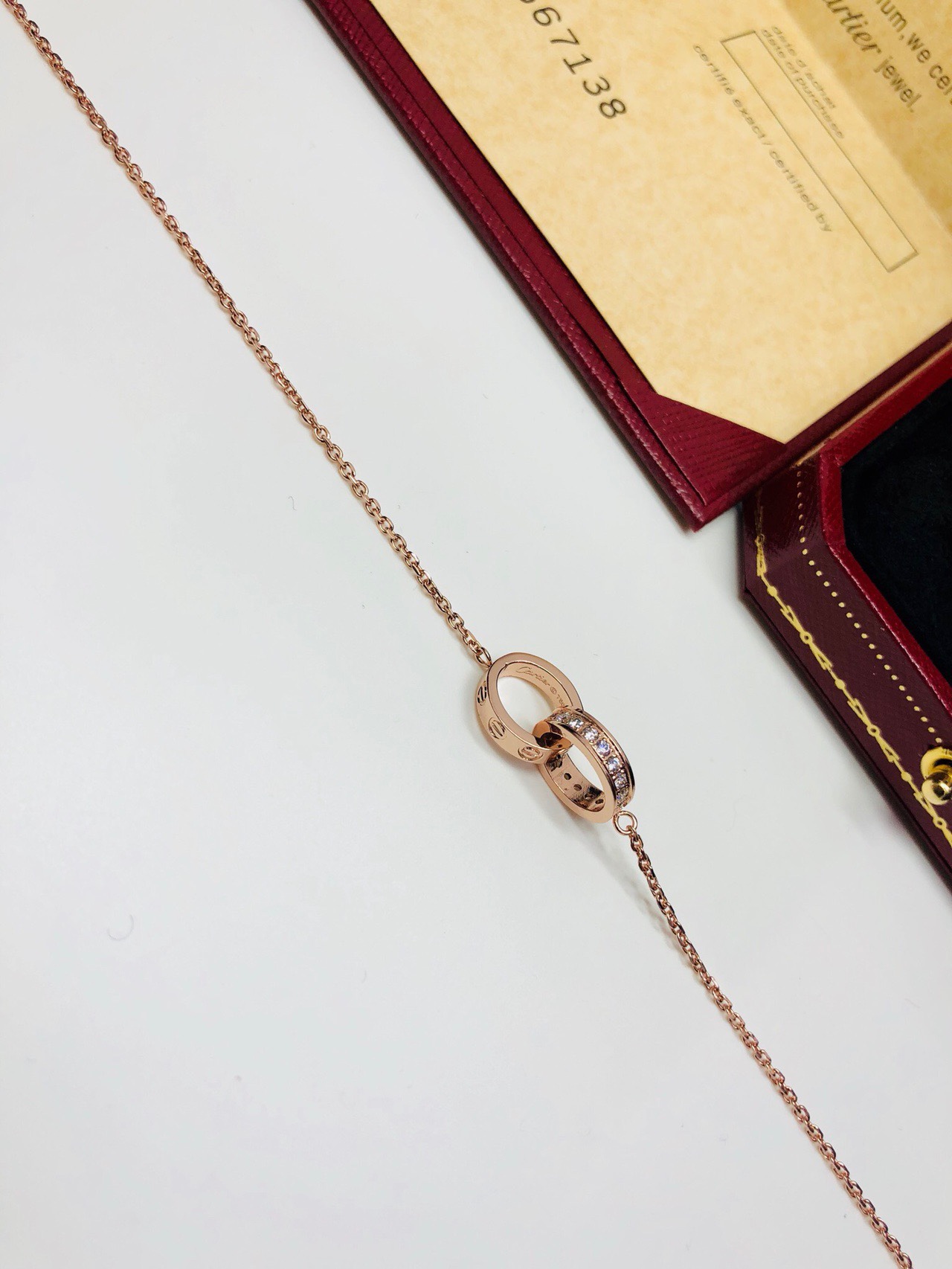 Ca*t1er Love Necklace Rose Gold