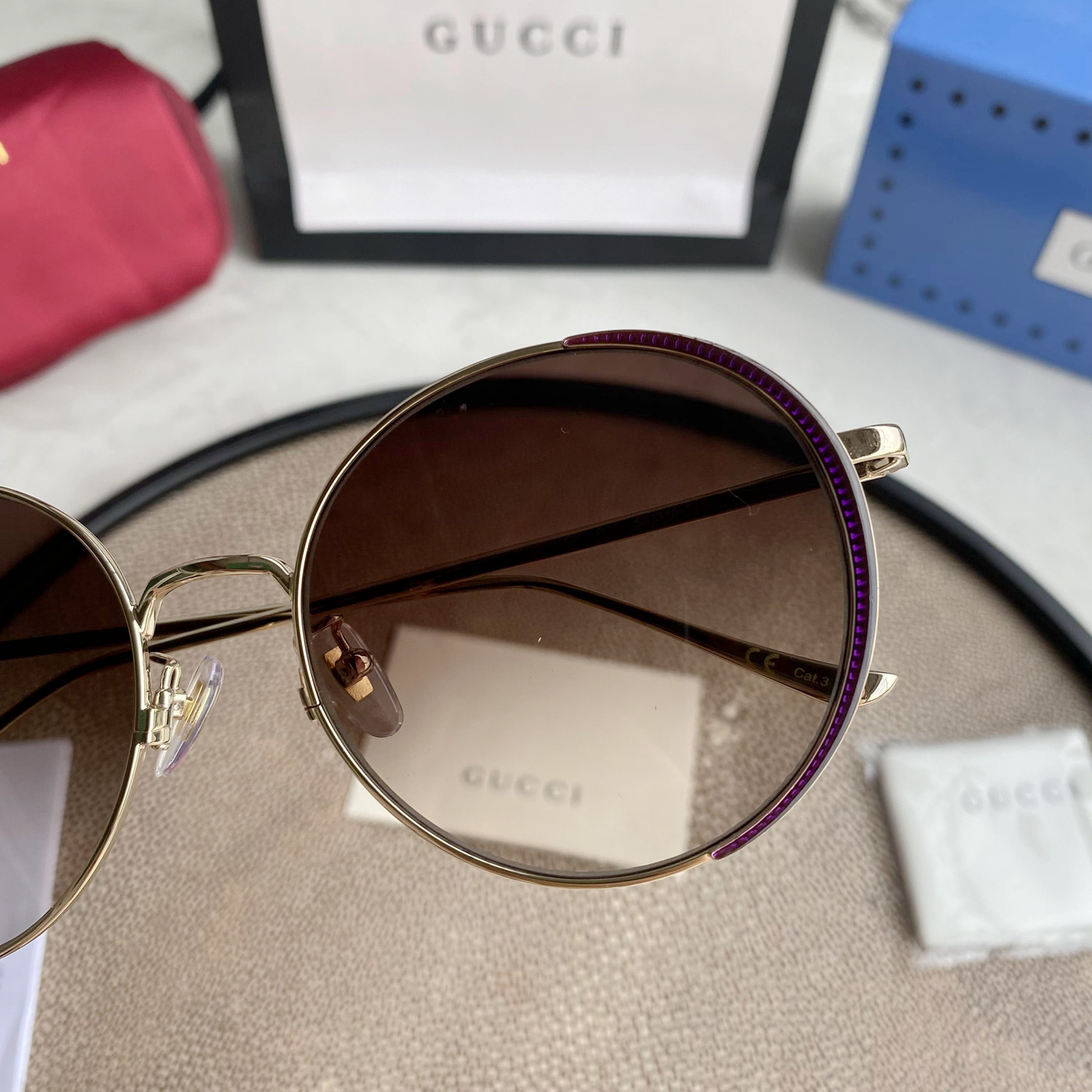 Ch10é eyewear engraved-logo round-frame sunglasses