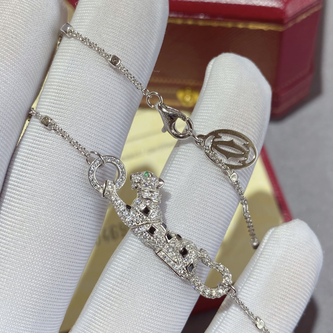 Jual Ca*t1er Full D1am0nd Leopard Necklace