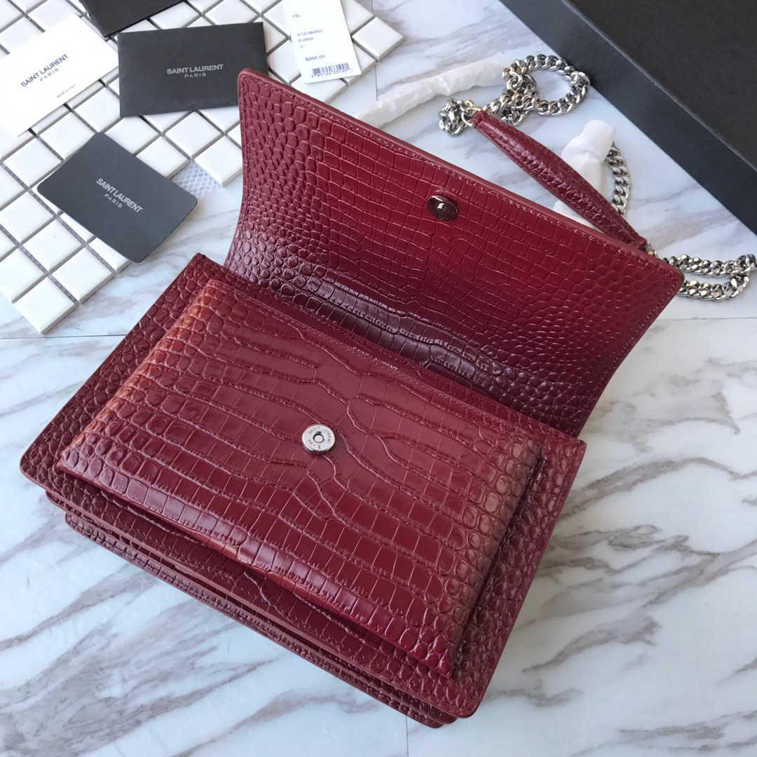 MANHATTAN MEDIUM SHOPPING BAG IN BOX Sa1nt Lau*nt LEATHER
