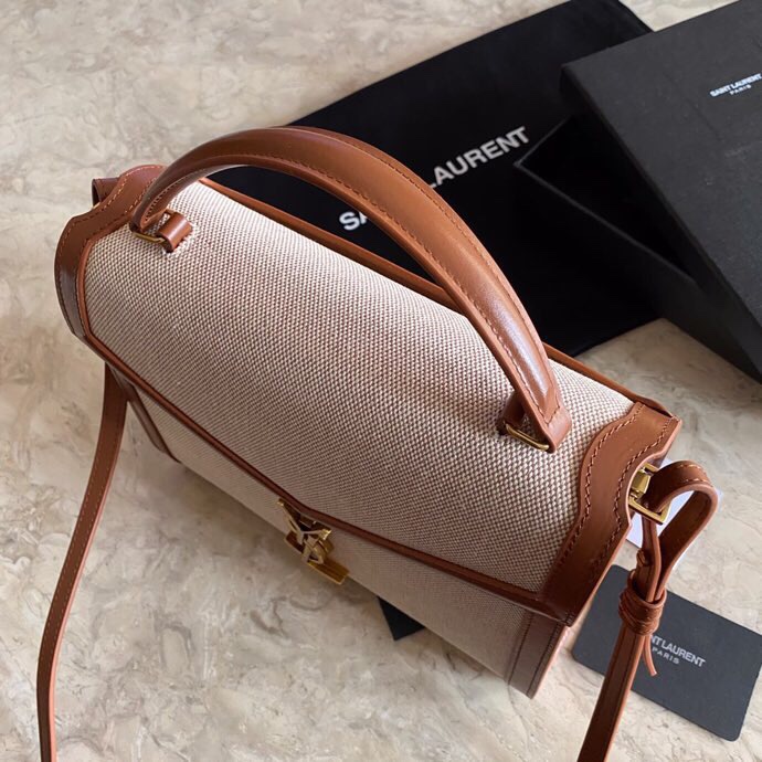SOLFERINO LARGE SATCHEL IN BOX Sa1nt Lau*nt LEATHER