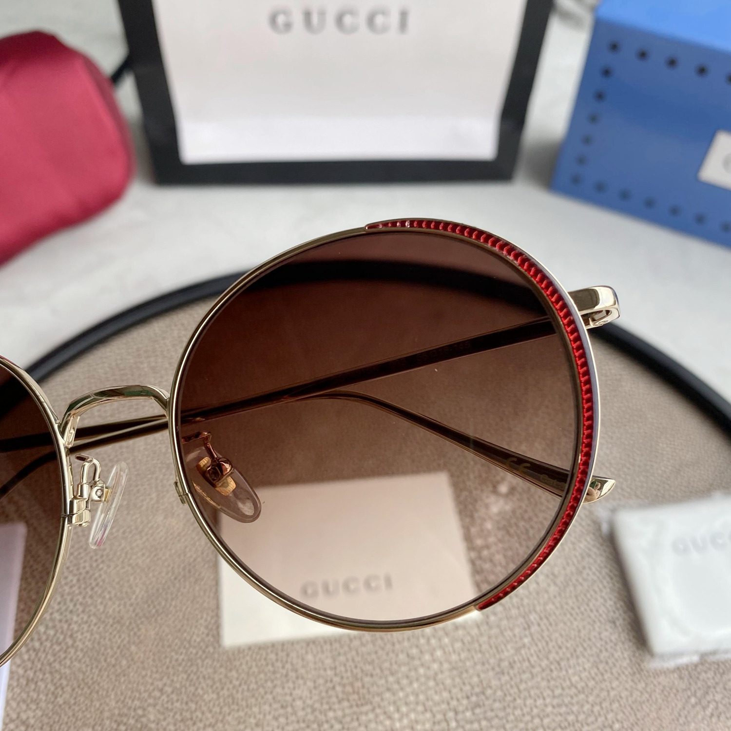 Ch10é eyewear engraved-logo round-frame sunglasses