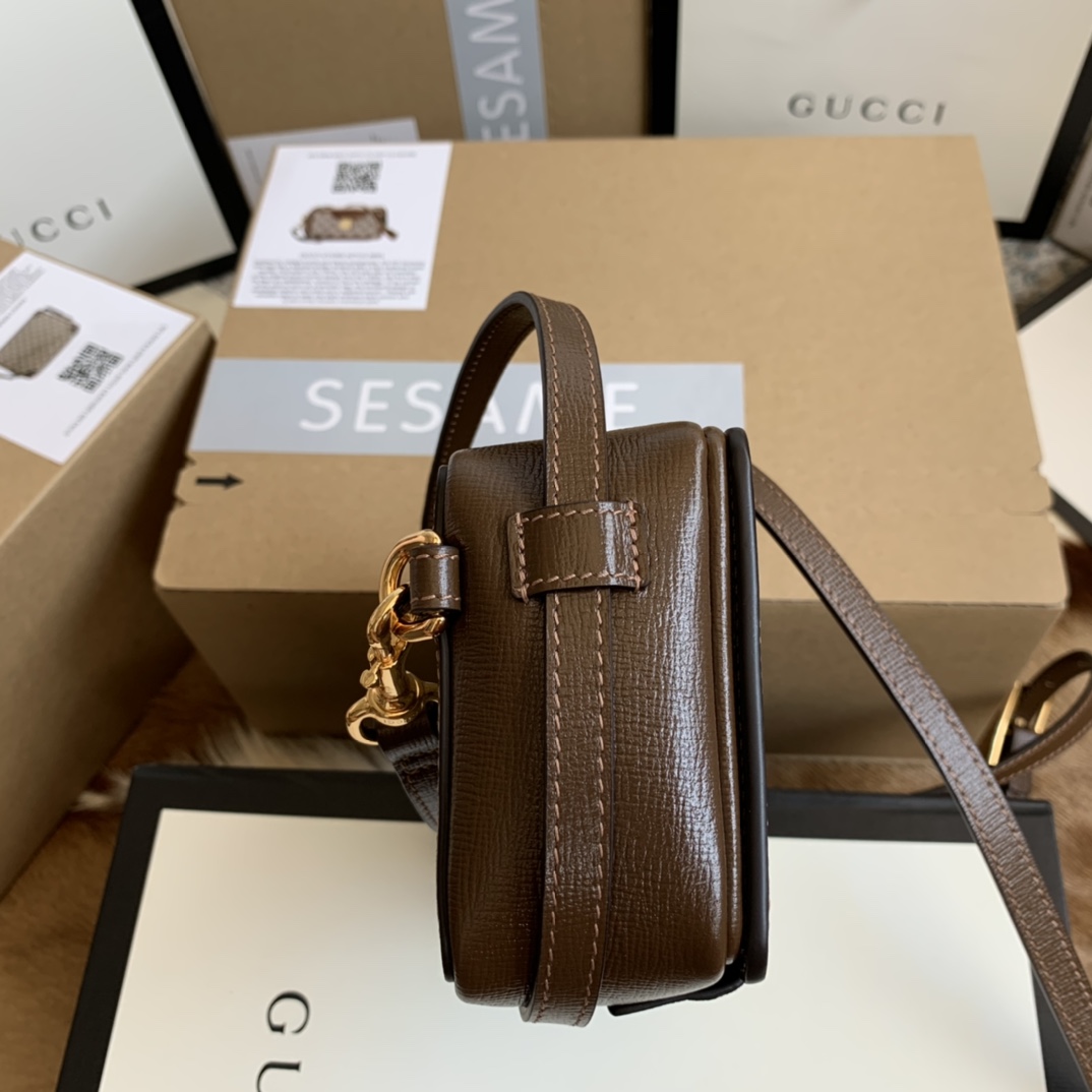 GG mini bag with clasp closure