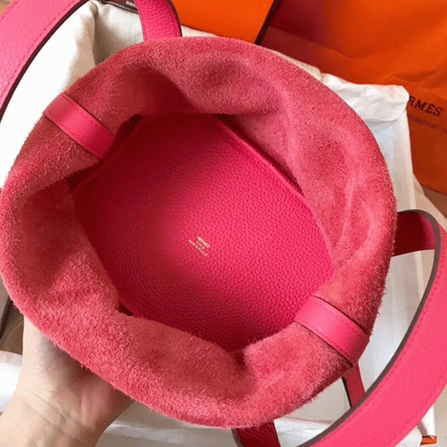 Rose lipstick cheap replica H**me5 Picotin Lock 22cm handbag