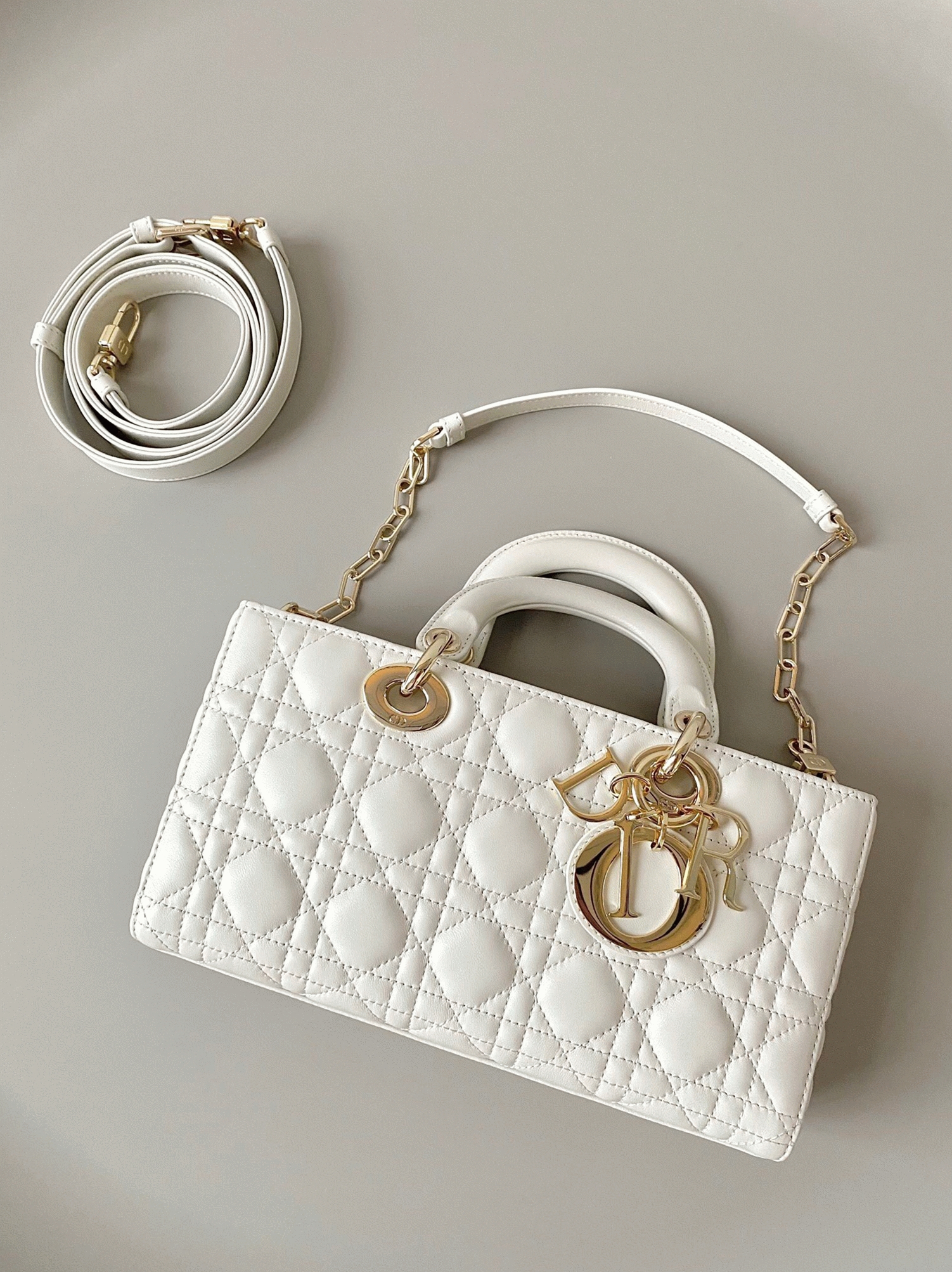 D10r Lady D-Joy Small Bag Knockoff in White