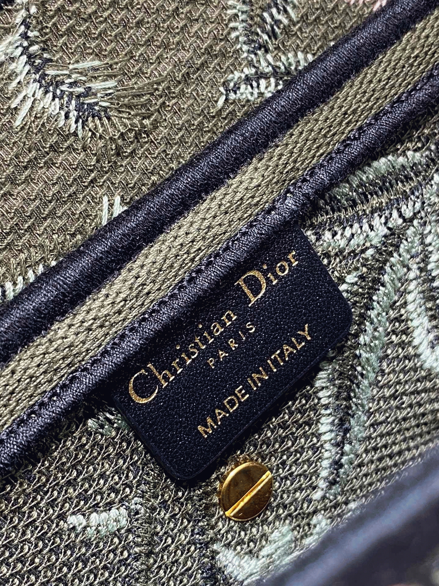 D10r Saddle Bag Knockoff in Green Multicolor D10r Petites Fleurs Embroidery