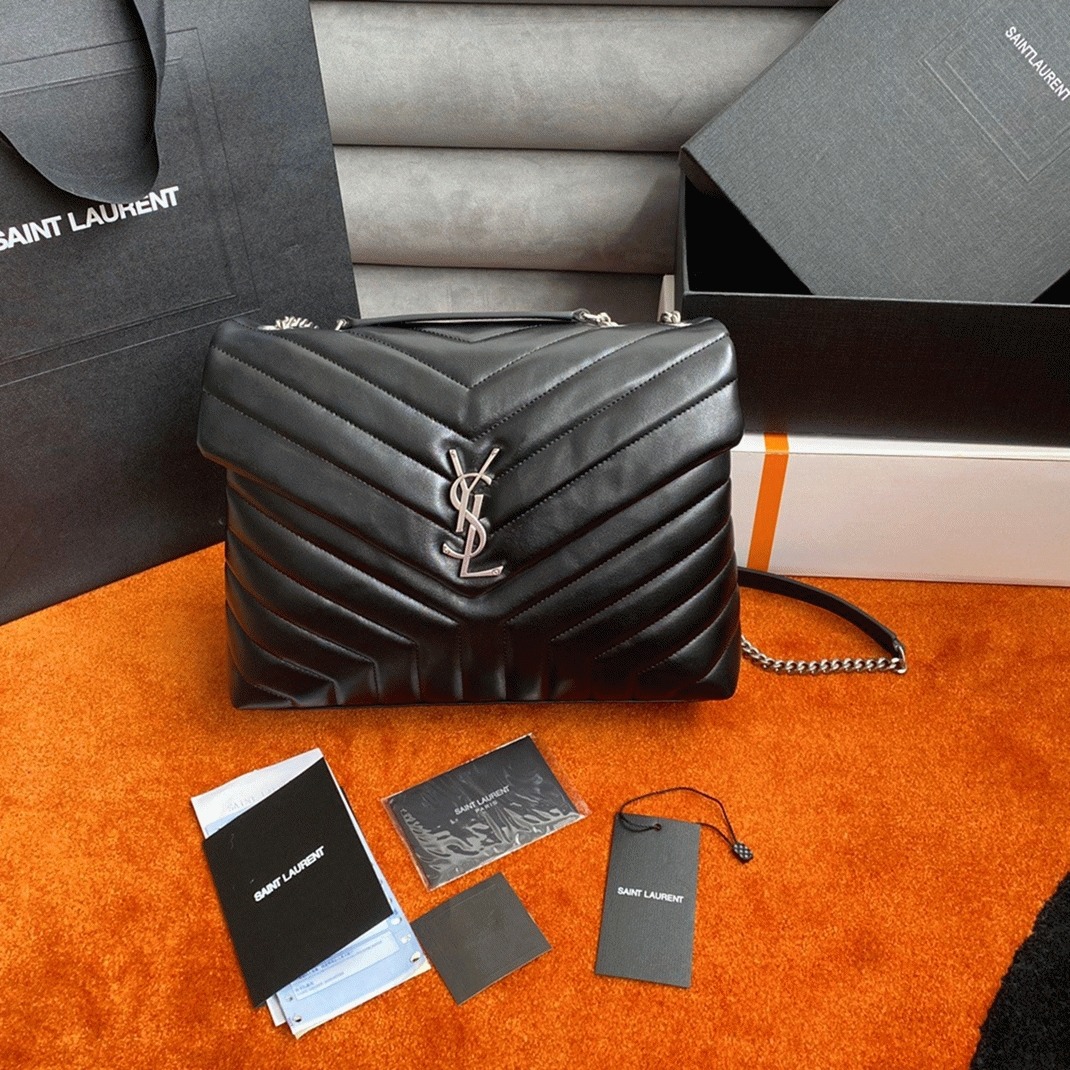Replica Sa1nt Lau*nt LouLou Medium Chain Bag Noir