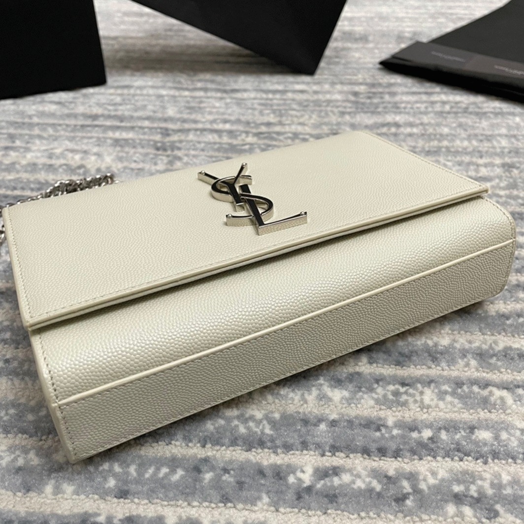 Fake Sa1nt Lau*nt Kate Small Chain Bag Ivory