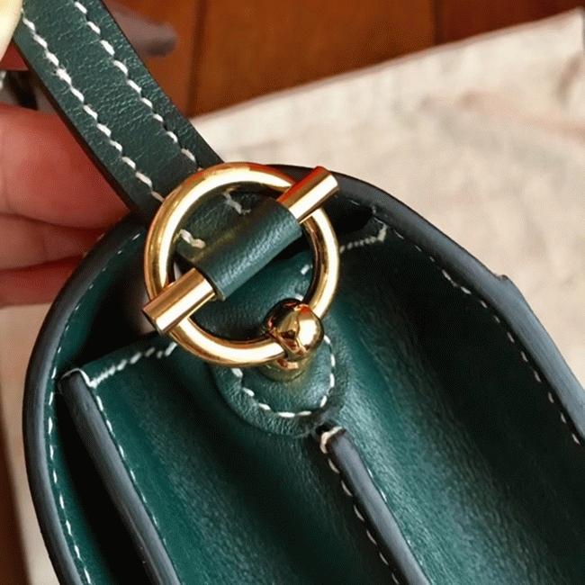 Best Knockoff H**me5 Mini Sac Roulis Handbag Green