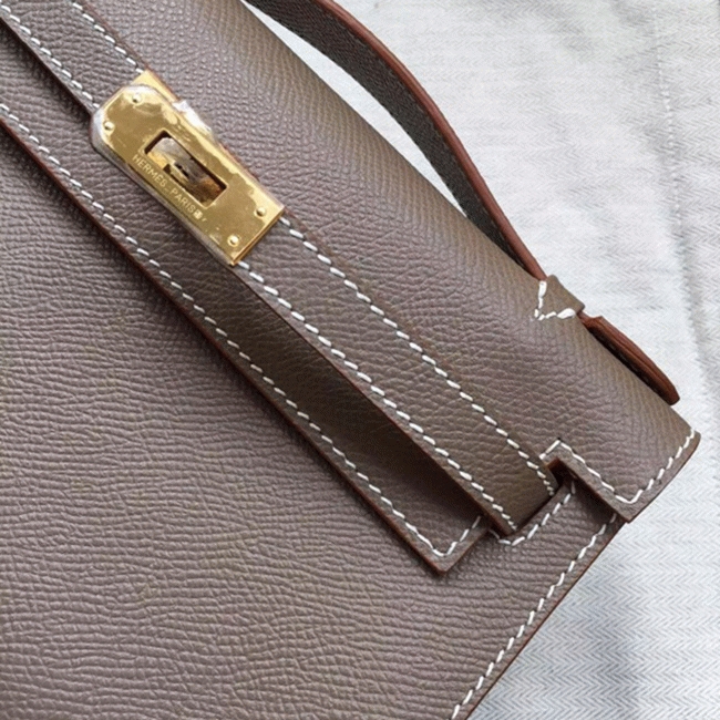 Etoupe Epsom Top Replica H**me5 Kelly Pochette Mini Handbag