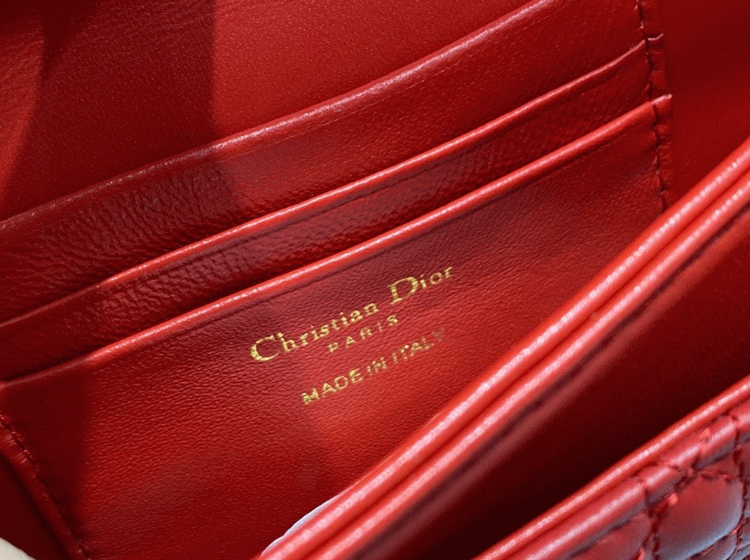 D10r Miss D10r Mini Bag Knockoff in Red Cannage Lambskin