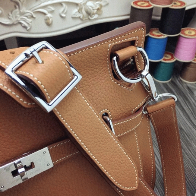 Brown replica H**me5 Jypsiere 34cm handbag