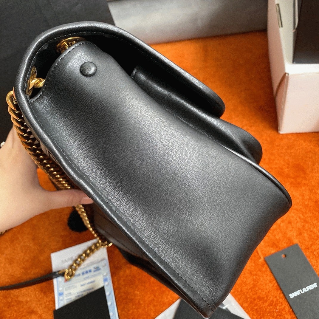 Fake Sa1nt Lau*nt Niki Medium Chain Bag Black