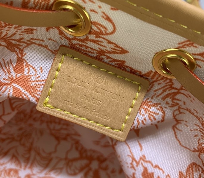 L0vis Vvtt0n LV By The Pool Monogram Tiles Canvas Nano Noe Bag In Coral