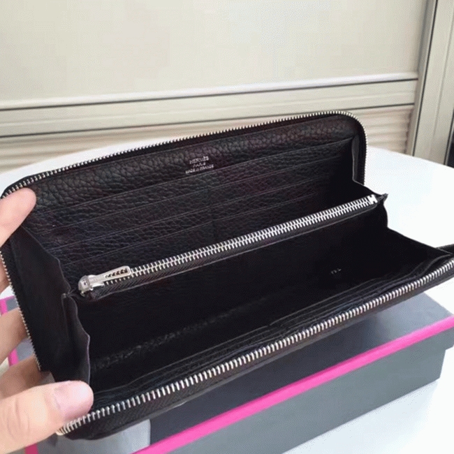 Black AAA Replica H**me5 Wallet Azap Zipped