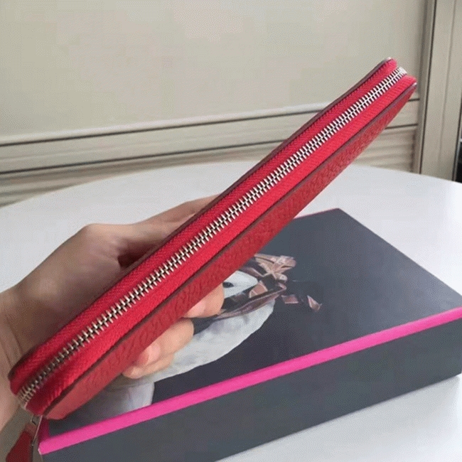 Red Fake H**me5 Wallet Azap Zipped