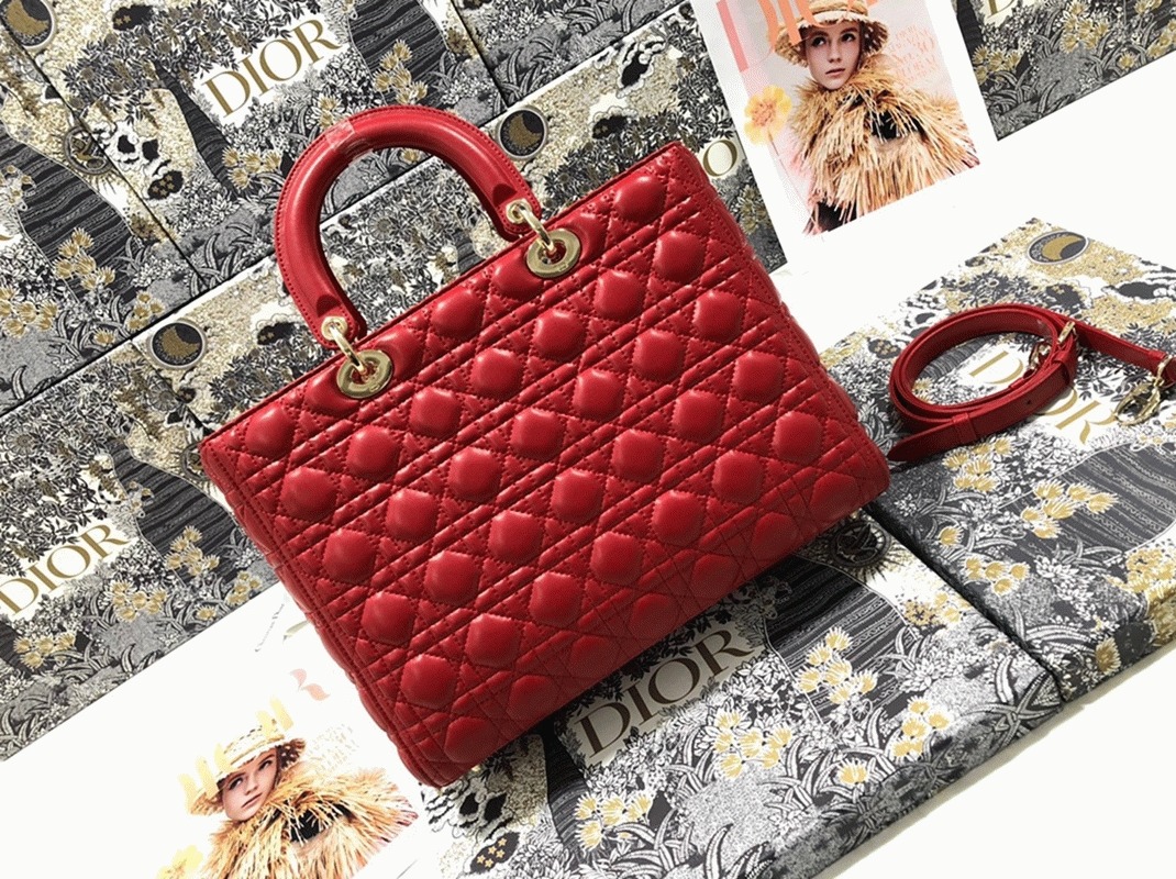 D10r Lady D10r Large Bag Replica in Red