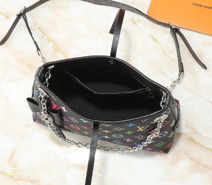 LV X TM Multicolored CarryAll BB In Black