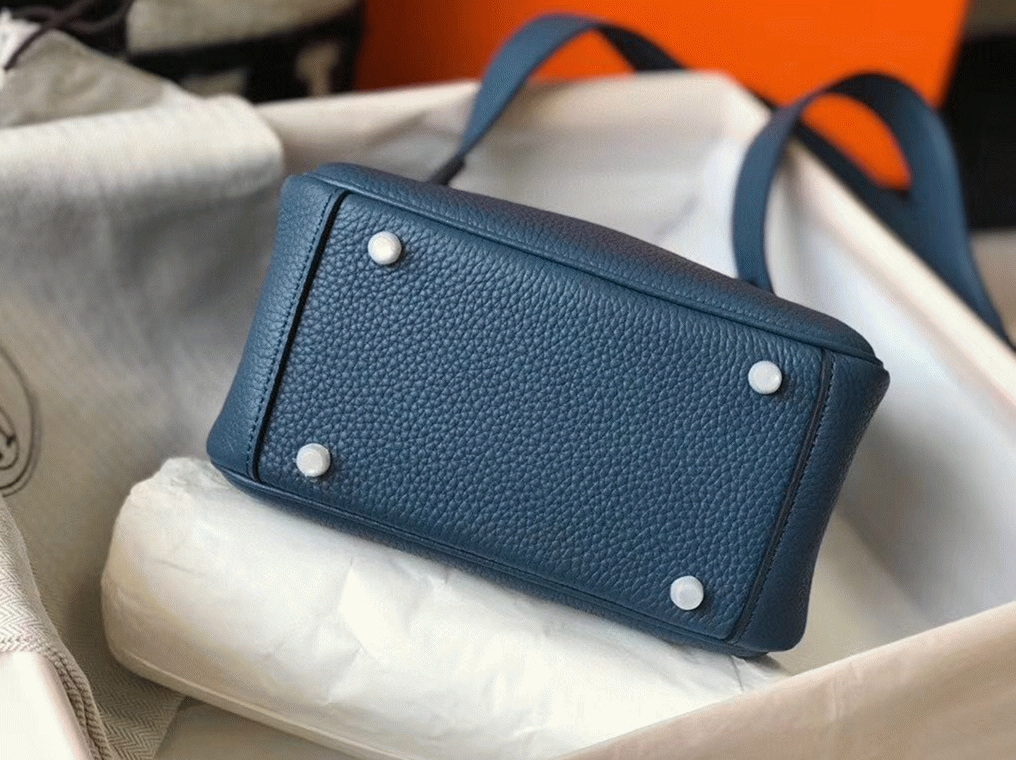 Replica H**me5 Lindy Mini handbag in blue agate