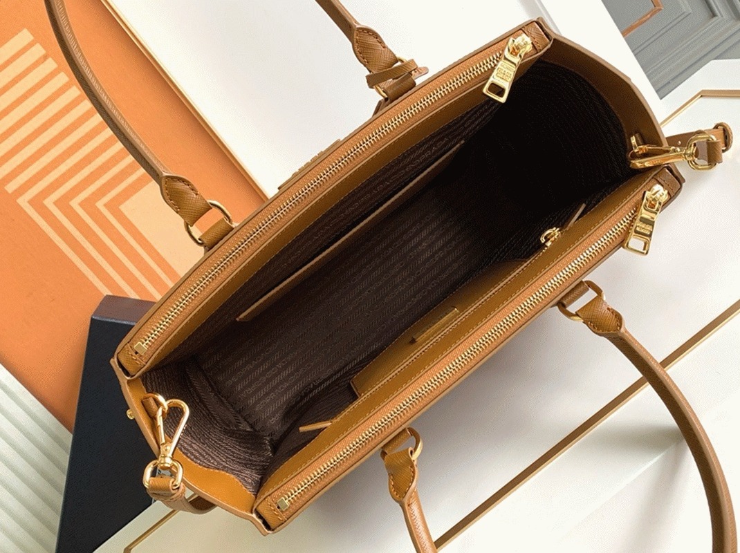 Brown Pra*a Galleria Large Bag Knockoff