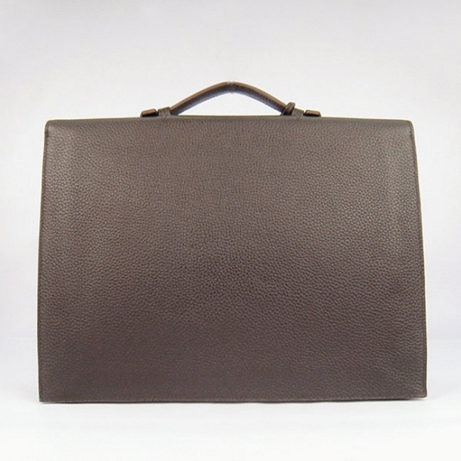 Chocolate Calf Leather Knockoff H**me5 Sac A Depeches 38cm Office Bag