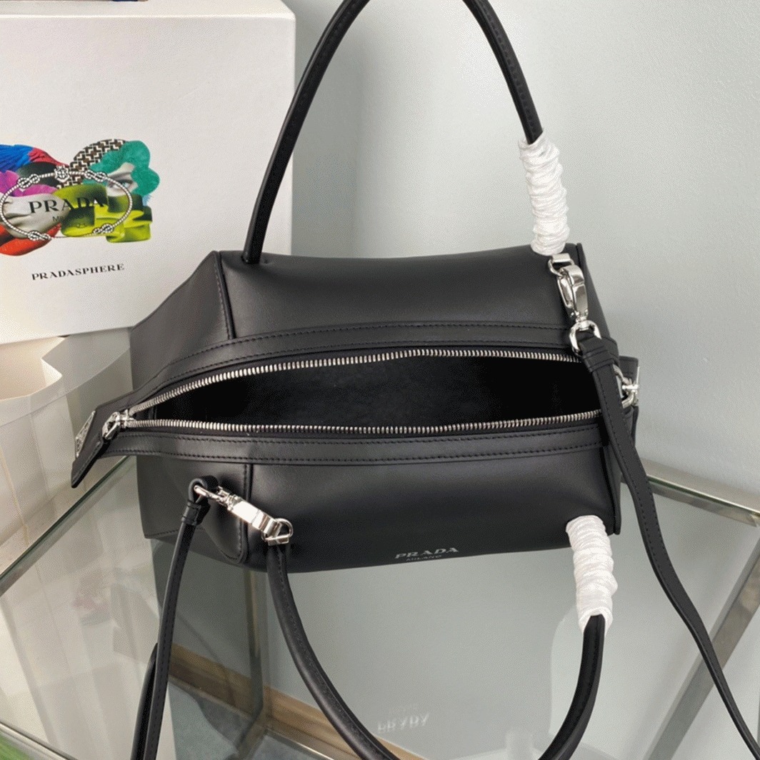 Pra*a S*pernova Medium Top Handle Bag Fake in Black