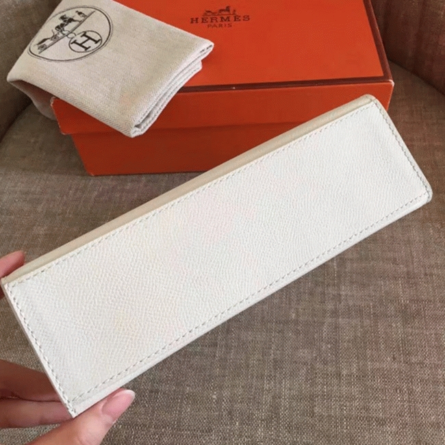 White Epsom Fake H**me5 Kelly Pochette Clean Look Mini Bag