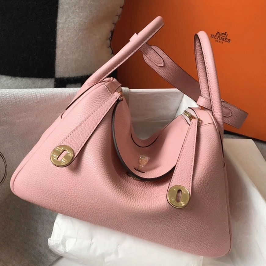 Replica H**me5 Lindy 26cm handbag in pink