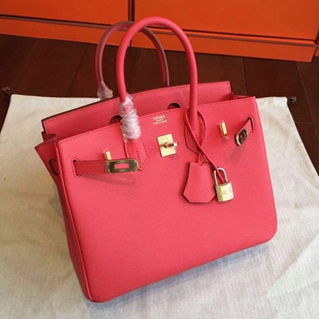 Rose Red H**me5 Birkin 25cm AAA Imitation