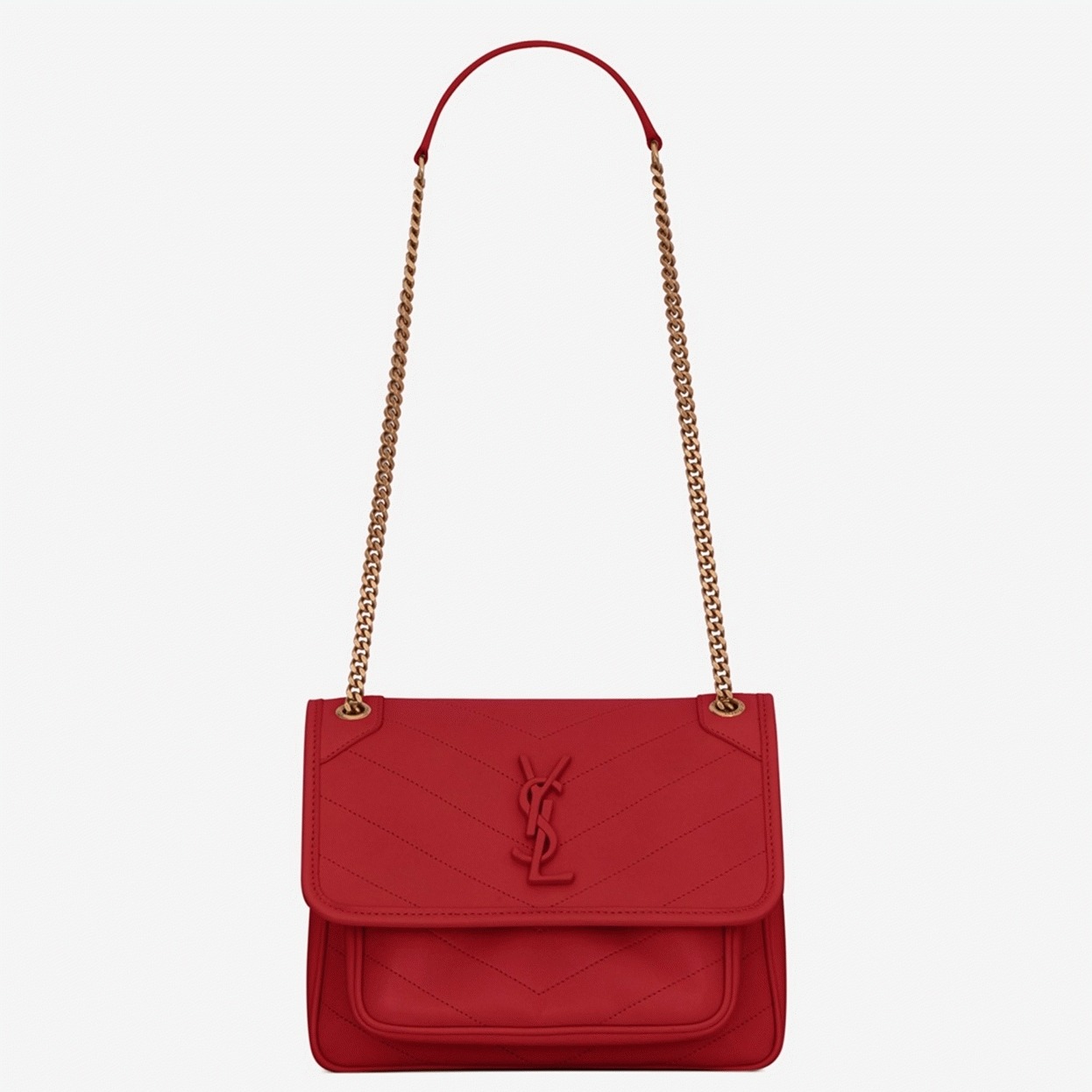 Fake Sa1nt Lau*nt Niki Baby Chain Bag Red