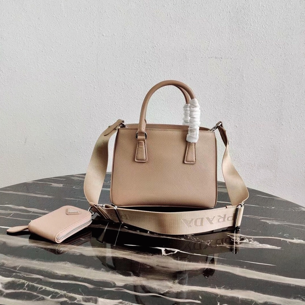 Pra*a Galleria Mini Bag Replica in Beige