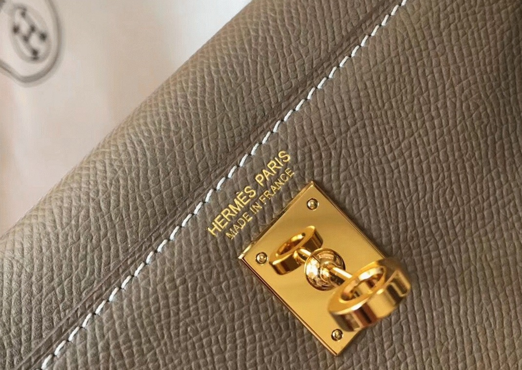 H**me5 Kelly Mini II Bag Replica in Taupe Grey