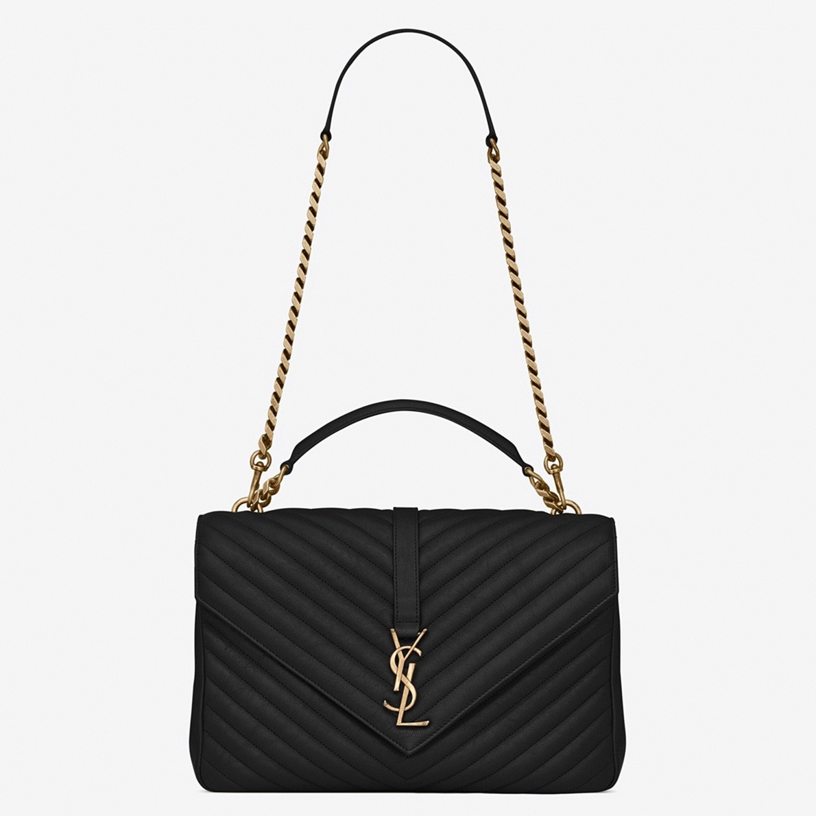 Replica Sa1nt Lau*nt College Large Chain Bag Black