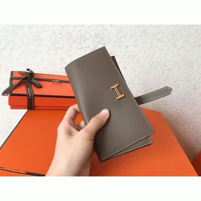 Taupe Epsom Fake H**me5 Bearn Wallet