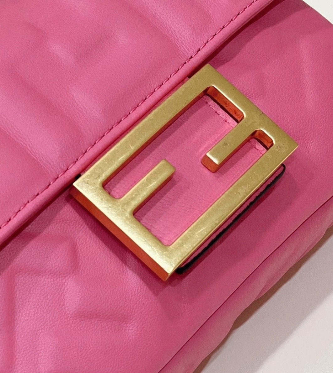 Top Quality Faux F**di Small Baguette Bag In Pink FF