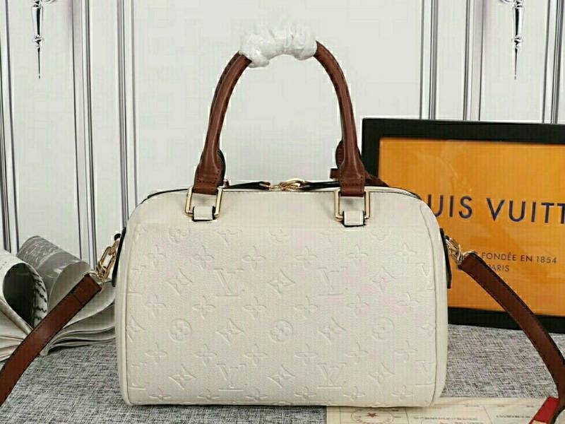 L0vis Vvtt0n Monogram Empreinte Speedy Bandouliere 25 Handbag In Cream