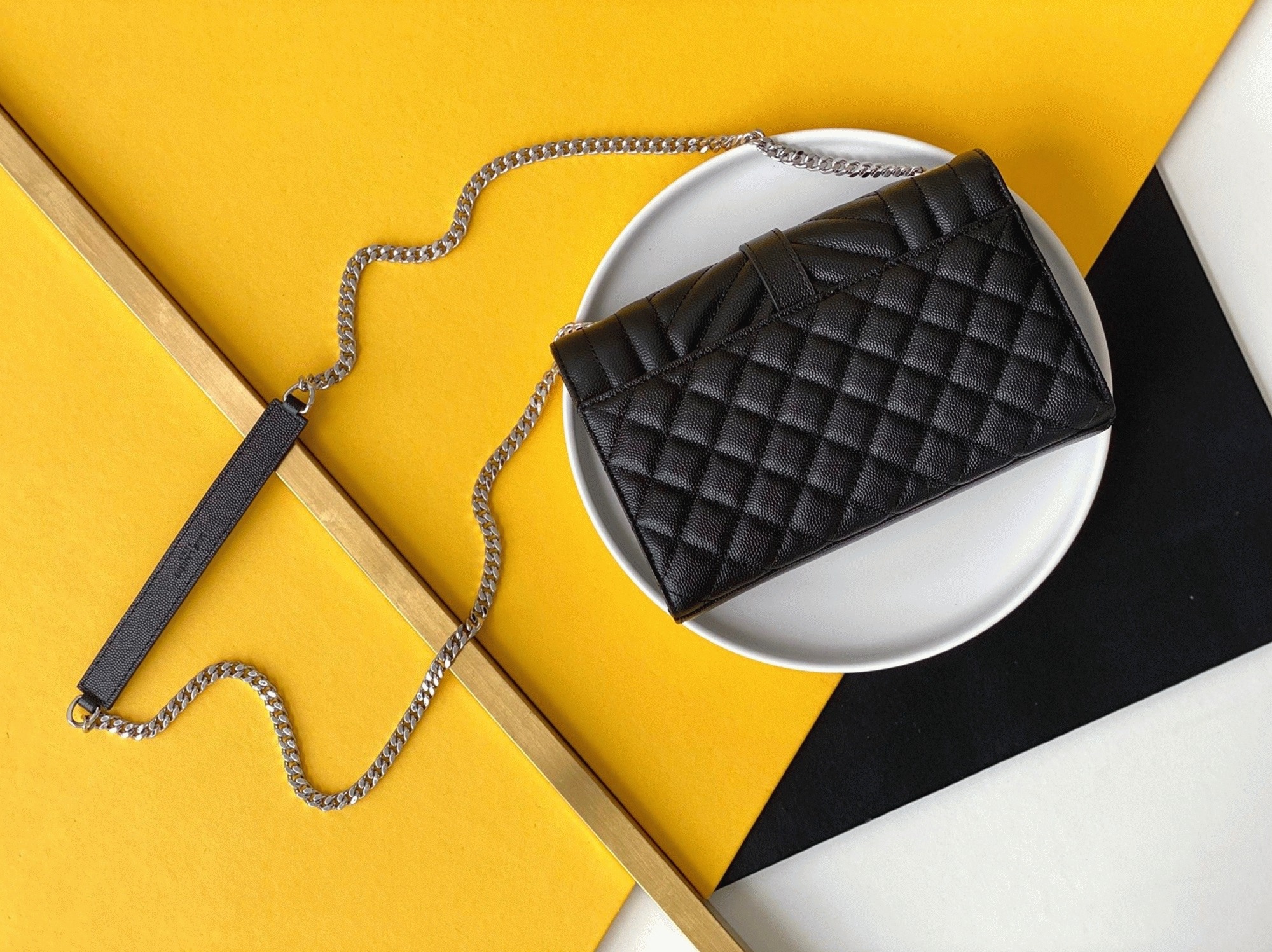 Replica Sa1nt Lau*nt Envelope Small Bag Noir