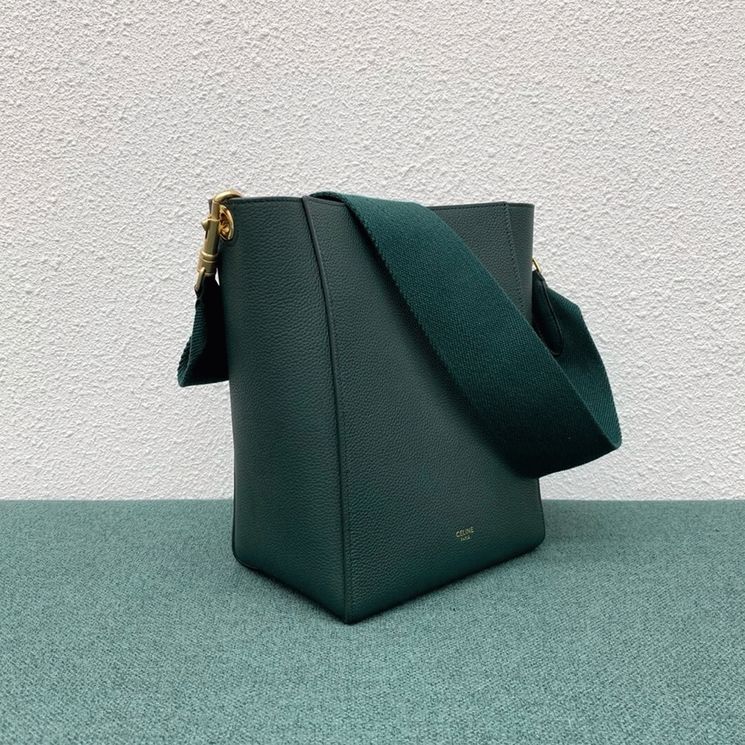 Top Quality Fake Ce1i*e Sangle Small Bucket Bag In Amazone Calfskin