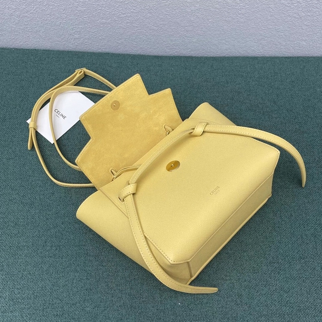 Ce1i*e Belt Nano Bag Fake in Yellow