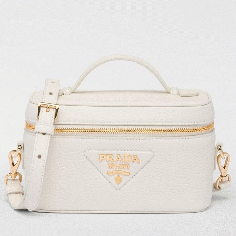 Pra*a Mini Vanity Bag Knockoff in White