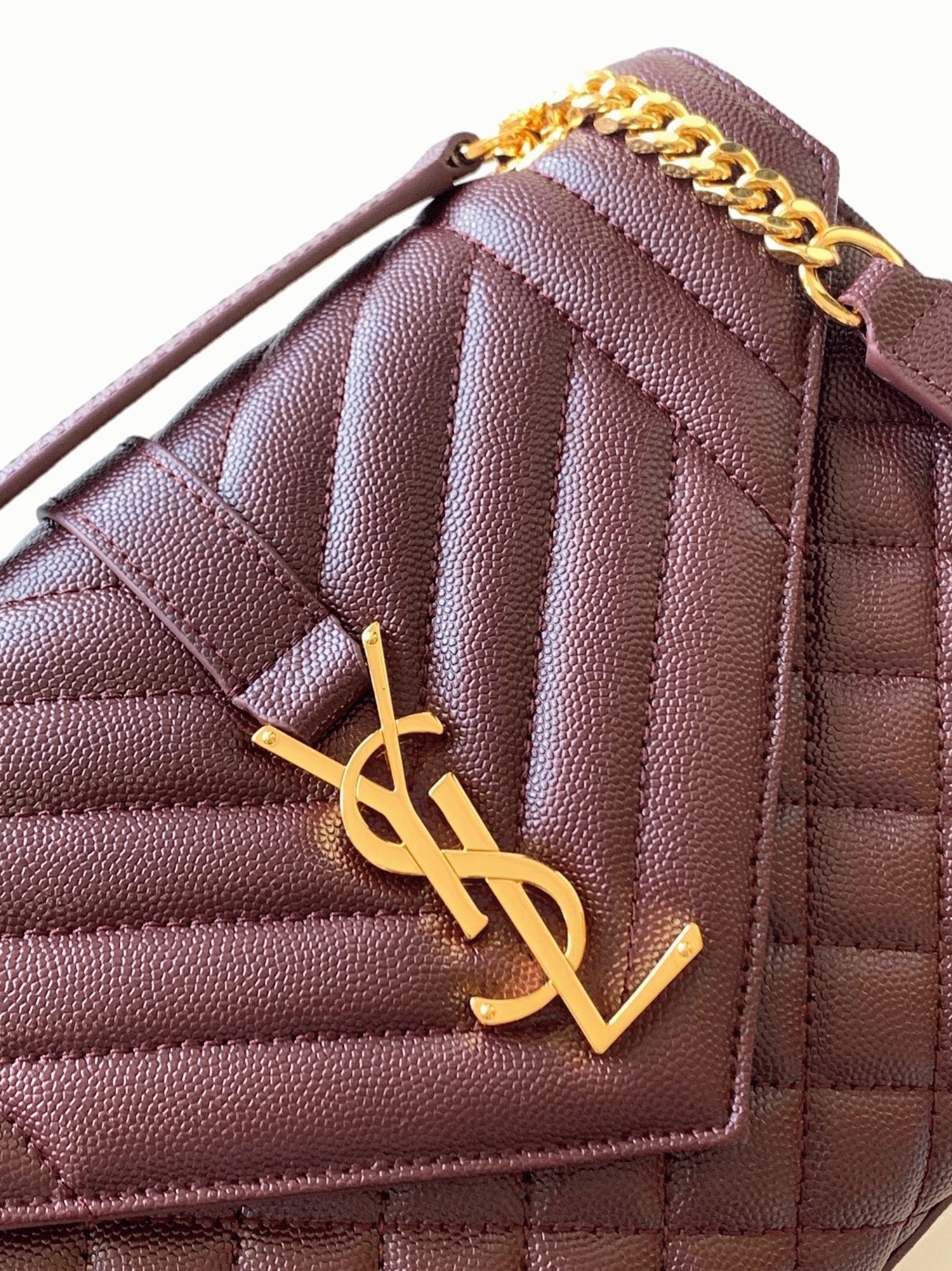 Fake Sa1nt Lau*nt Envelope Medium Bag Bordeaux