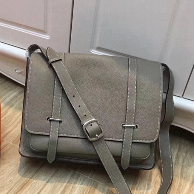 Grey Luxury Replica H**me5 Steve Messenger Bag