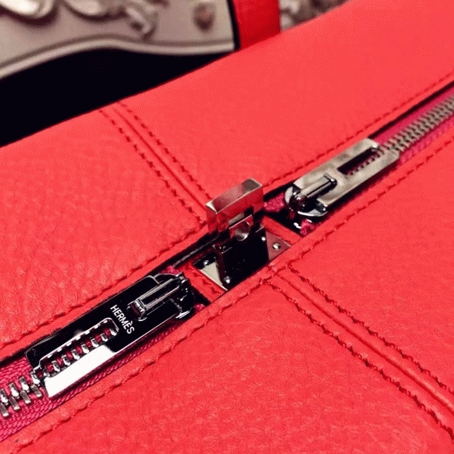 Red Luxury Replica H**me5 Victoria II 35cm Bag