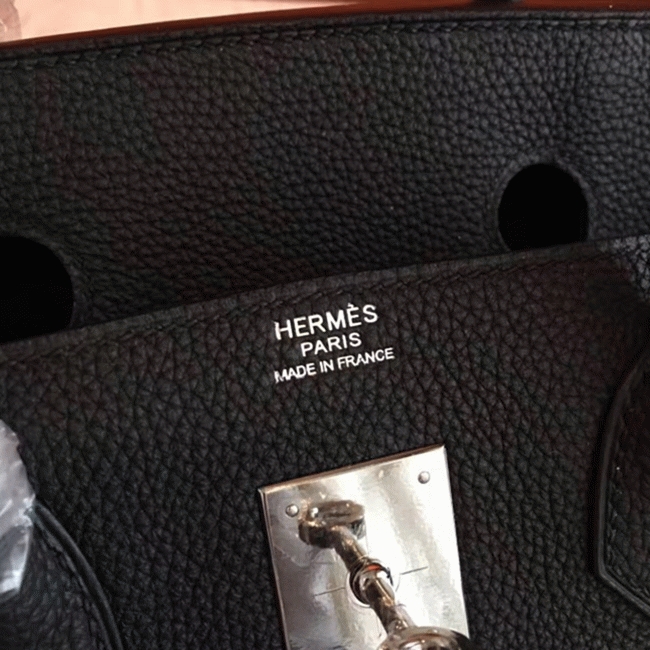 Black Replica H**me5 Birkin 40cm Oversized Handbag