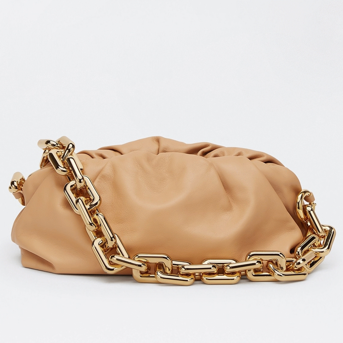 Fake B0tt*ga Ven*ta The Chain Pouch Bag Almond